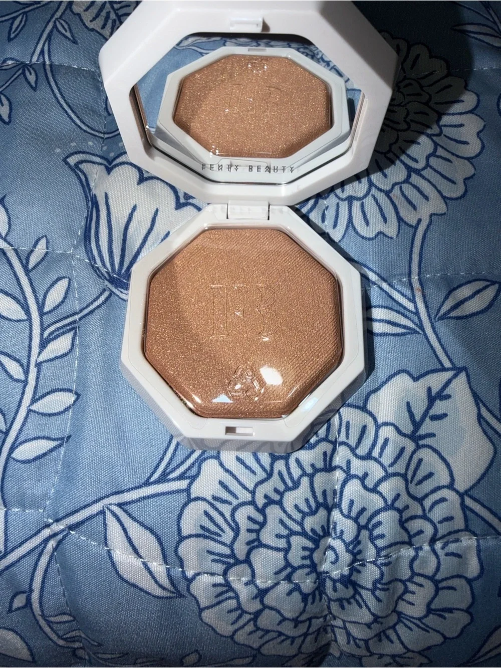 Fenty Beauty Iridescent White Compact with Rainbow Highlights